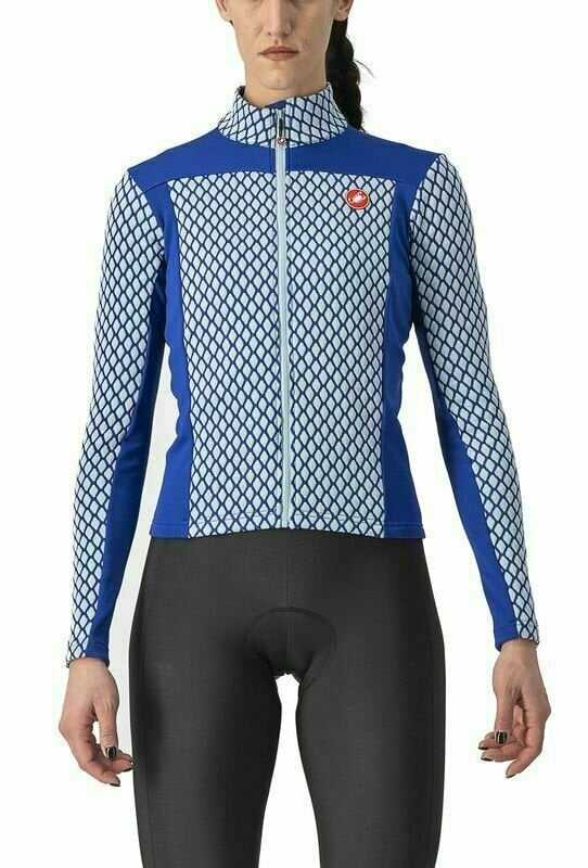 Kerékpár kabát, mellény Castelli Sfida 2 Jersey FZ Sodalite Blue/Sterling Blue M Dzsörzi