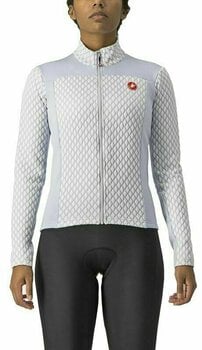 Cycling Jacket, Vest Castelli Sfida 2 Jersey FZ Silver Gray/White S Jersey - 1