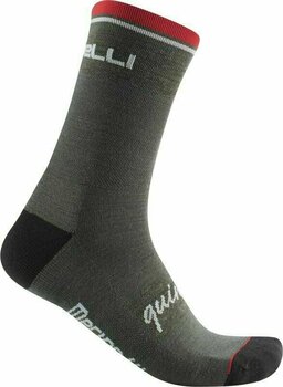 Cycling Socks Castelli Quindici Soft Merino Sock Dark Green L/XL Cycling Socks - 1