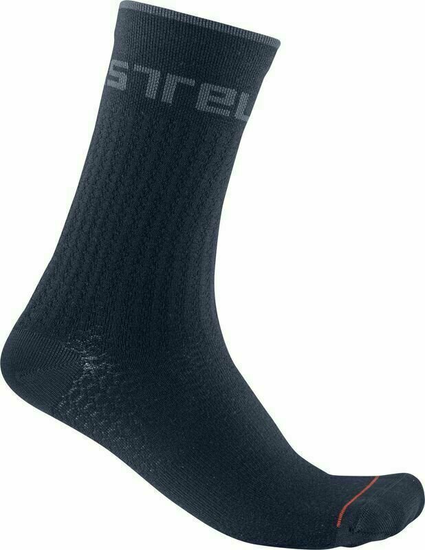 Meias de ciclismo Castelli Distanza 20 Sock Savile Blue L/XL Meias de ciclismo