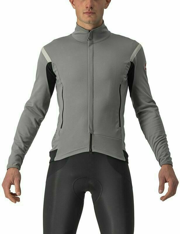 Veste de cyclisme, gilet Castelli Perfetto RoS 2 Jacket Nickel Gray/Travertine Gray M Veste