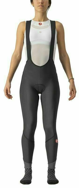 Ciclismo corto y pantalones Castelli Velocissima DT Bibtight Black/Black Reflex XS Ciclismo corto y pantalones