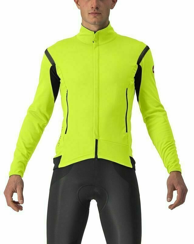 Kurtka, kamizelka rowerowa Castelli Perfetto RoS 2 Jacket Electric Lime/Dark Gray S Kurtka