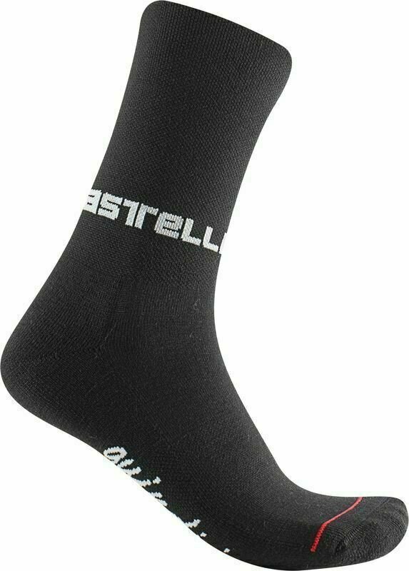 Pyöräilysukat Castelli Quindici Soft Merino W Sock Black L/XL Pyöräilysukat