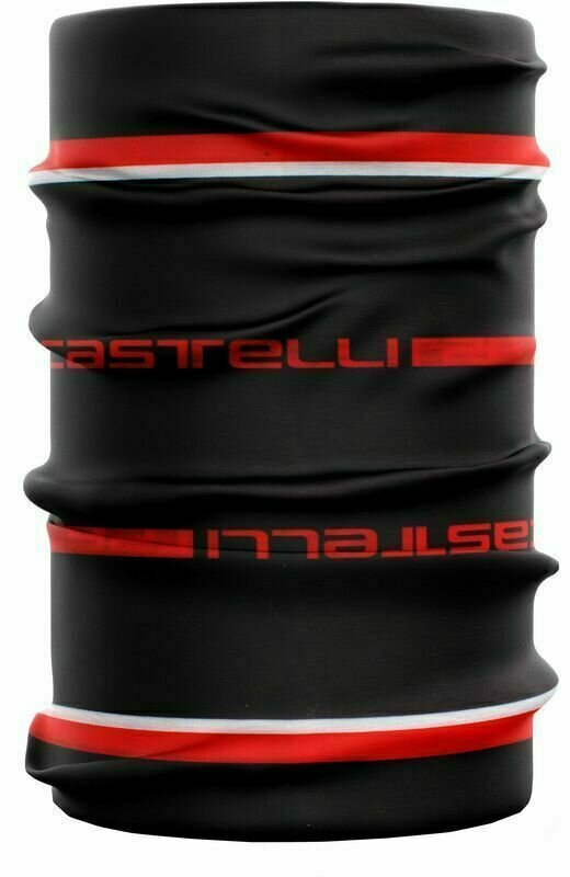 Șepca pentru ciclism Castelli Como Neck Warmer Black/Red-White UNI Gât cald