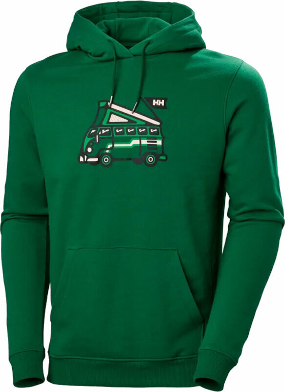 Friluftsliv huvtröja Helly Hansen Men's F2F Organic Cotton Malachite 2XL Friluftsliv huvtröja