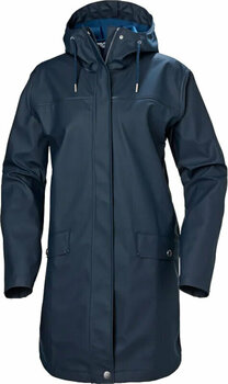 Outdoor Jacke Helly Hansen Women's Moss Raincoat Navy XS Outdoor Jacke - 1