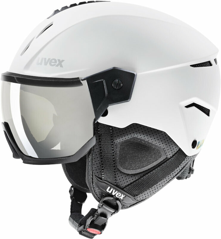 Ski Helmet UVEX Instinct Visor White Mat 53-56 cm Ski Helmet