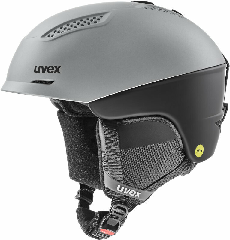 Capacete de esqui UVEX Ultra MIPS Rhino/Black Mat 51-55 cm Capacete de esqui