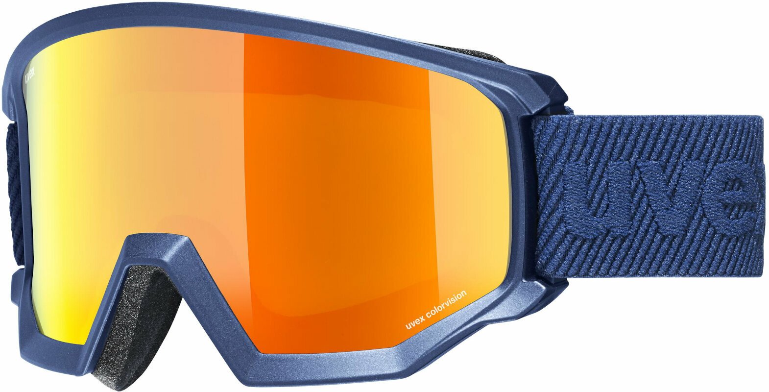 Okulary narciarskie UVEX Athletic CV Ski Navy Mat/Mirror Orange/CV Green Okulary narciarskie