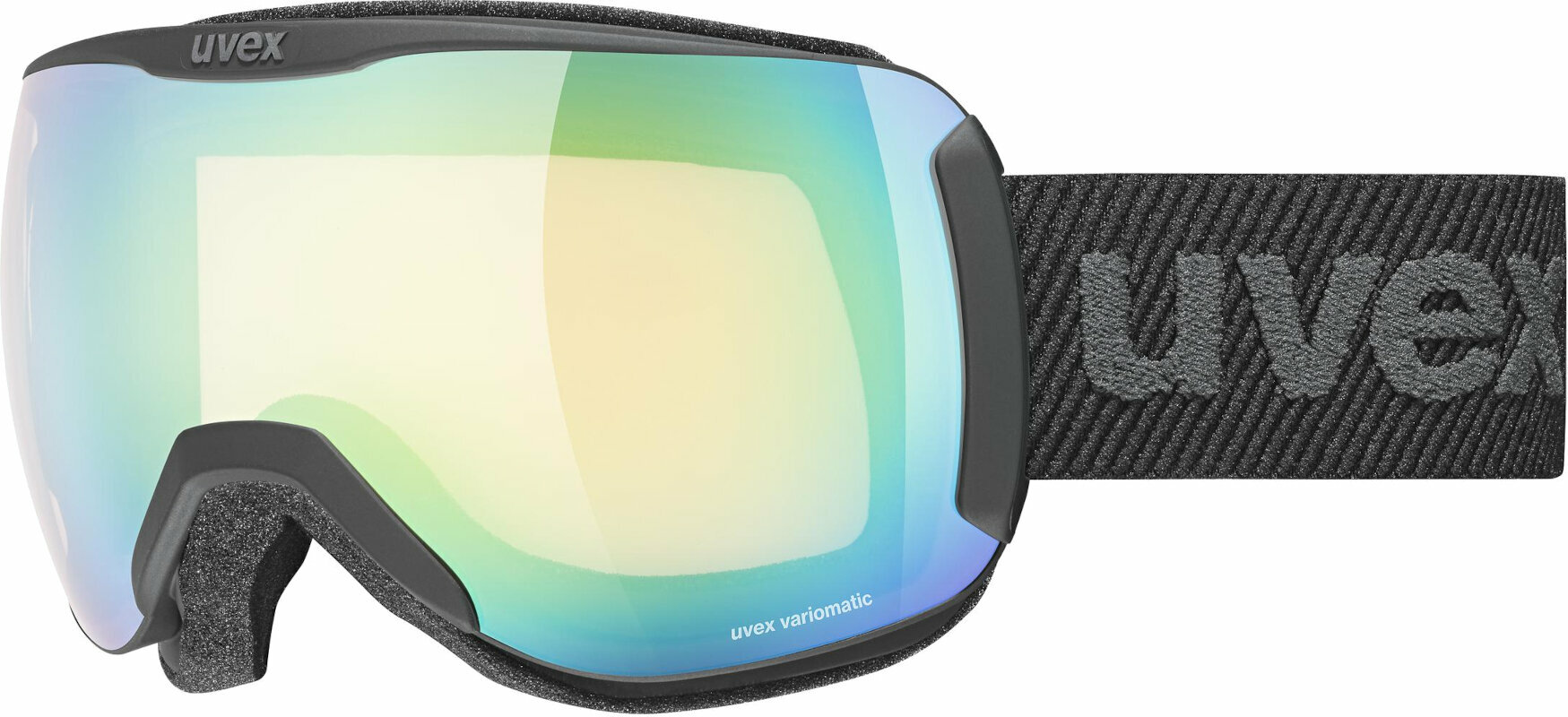 Masques de ski UVEX Downhill 2100 V Black Mat/Variomatic Mirror Green Masques de ski