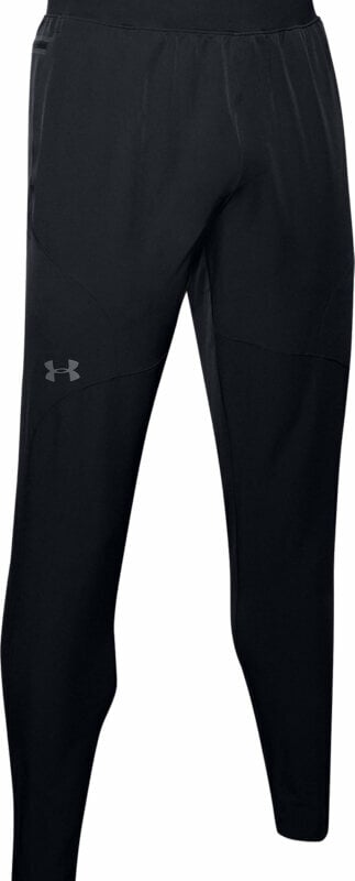 Calças/leggings de corrida Under Armour Men's UA Unstoppable Tapered Pants Black/Pitch Gray M Calças/leggings de corrida