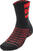 Fitness ponožky Under Armour UA Playmaker Mid Crew Black/Bolt Red XL Fitness ponožky