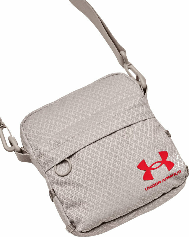 Cartera, bandolera Under Armour UA Loudon Ripstop Ghost Gray/Bolt Red Bolso cruzado