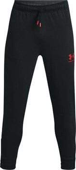 Spodnie/legginsy do biegania Under Armour Men's UA Accelerate Joggers Black/Radio Red M Spodnie/legginsy do biegania - 1
