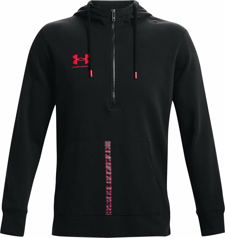 Running sweatshirt Under Armour Men's UA Accelerate Hoodie Black/Radio Red S Running sweatshirt