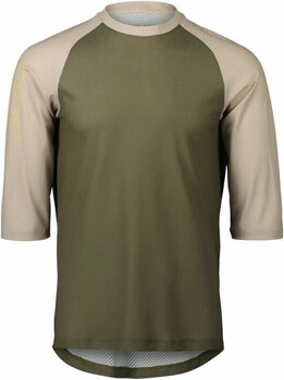 Kolesarski dres, majica POC MTB Pure 3/4 Jersey Epidote Green/Light Sandstone Beige L - 1
