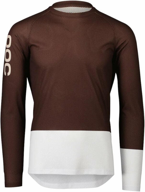 Tricou ciclism POC MTB Pure LS Jersey Jersey Axinite Brown/Hydrogen White L