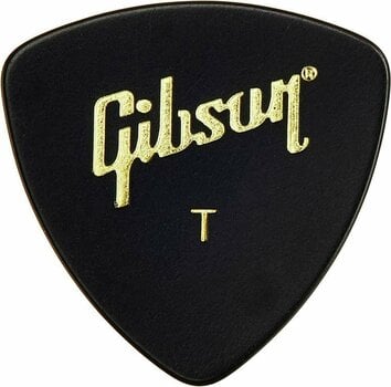 Palheta Gibson Wedge Pick Black Thin Palheta - 1