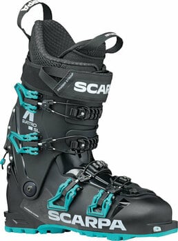 Touring Ski Boots Scarpa 4-Quattro SL Womens 120 Black/Lagoon 23,0 - 1