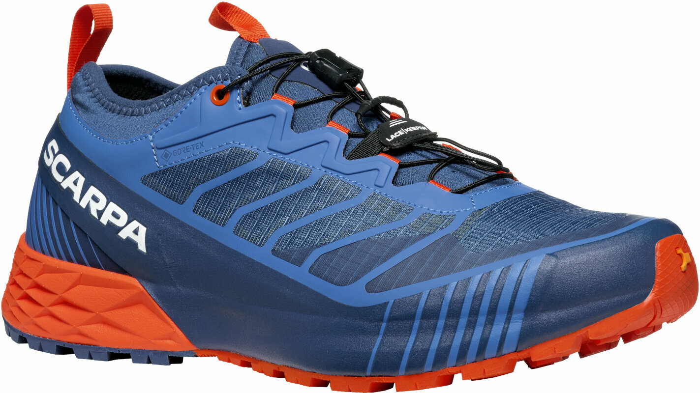 Trailschoenen Scarpa Ribelle Run GTX Blue/Spicy Orange 45 Trailschoenen