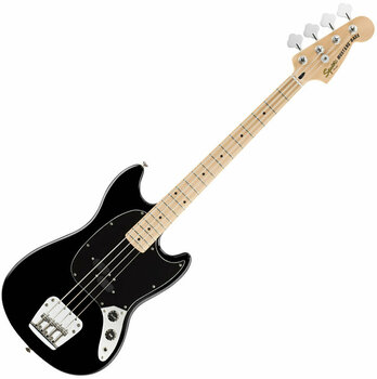 4-string Bassguitar Fender Squier Vintage Modified Mustang Bass MN Black - 1