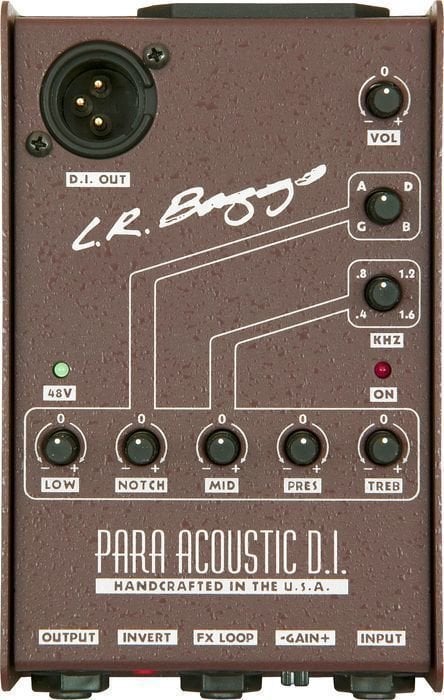 Guitar Effects Pedal L.R. Baggs Para Acoustic DI Preamp + DI