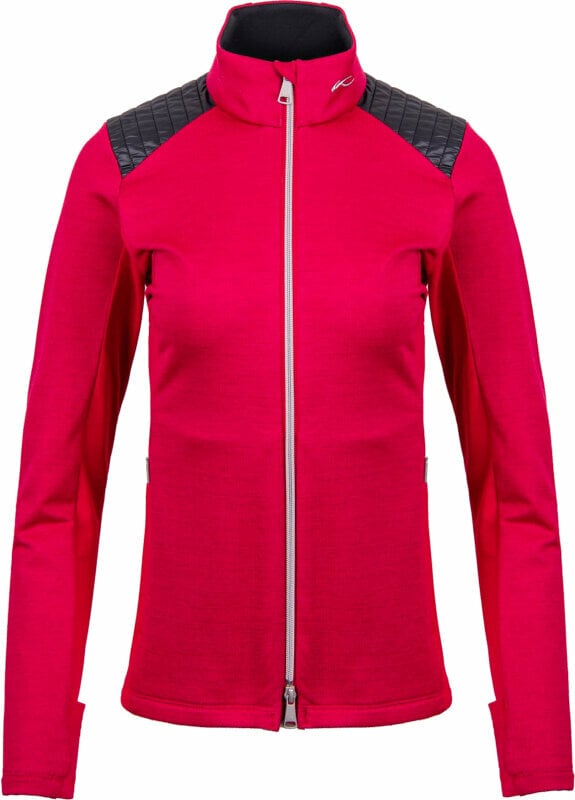 T-shirt/casaco com capuz para esqui Kjus Womens Radun Midlayer Jacket Cranberry 40 Casaco