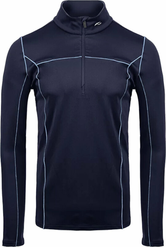 T-shirt/casaco com capuz para esqui Kjus Mens Race Midlayer Half Zip Deep Space 50 Ponte