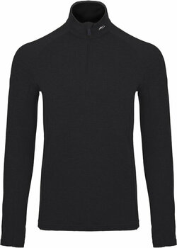 T-shirt/casaco com capuz para esqui Kjus Mens Trace Midlayer Half Zip Black 50 Ponte - 1