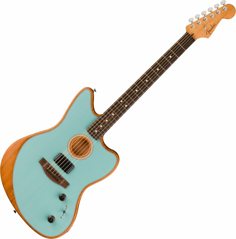 Elektro-Akustikgitarre Fender Acoustasonic Player Jazzmaster Ice Blue (Nur ausgepackt)