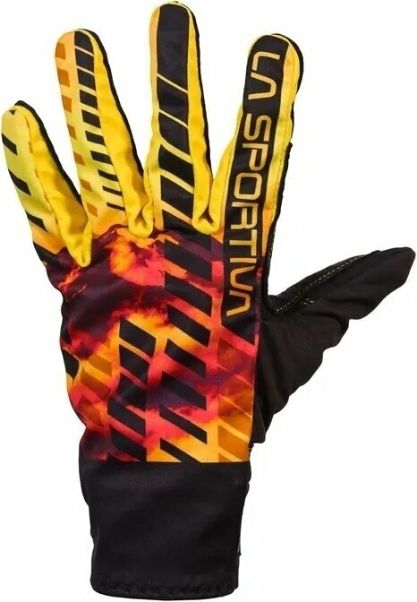 Juoksuhanskat La Sportiva Skimo Race Gloves M Black/Yellow M Juoksuhanskat