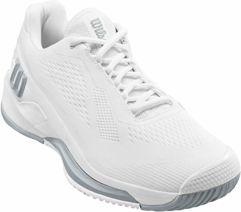 Chaussures de tennis pour hommes Wilson Rush Pro 4.0 Mens Tennis Shoe White/Whit Pearl 42 2/3 Chaussures de tennis pour hommes