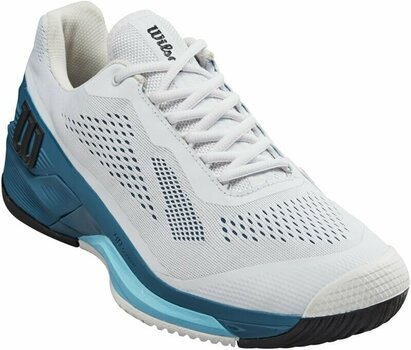 Herren Tennisschuhe Wilson Rush Pro 4.0 Mens Tennis Shoe White/Blue Coral/Blue Alton 42 Herren Tennisschuhe - 1
