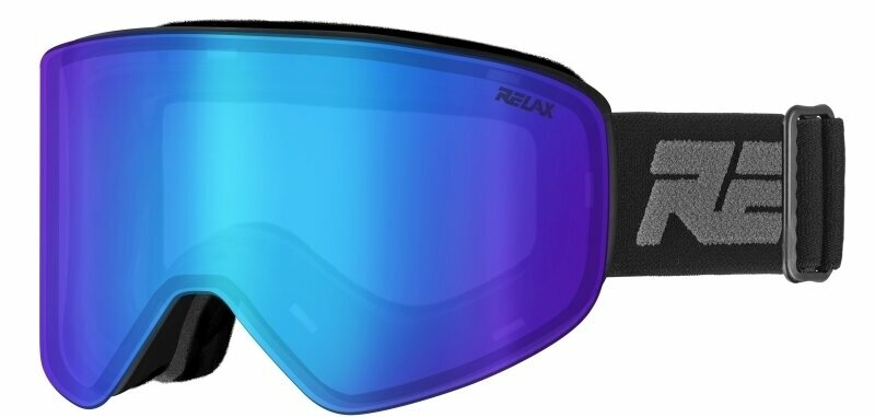 Masques de ski Relax X Figthter Black Matt/Ice Blue Platinum Masques de ski