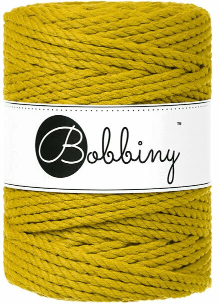 Snor Bobbiny 3PLY Macrame Rope 5 mm Spicy Yellow