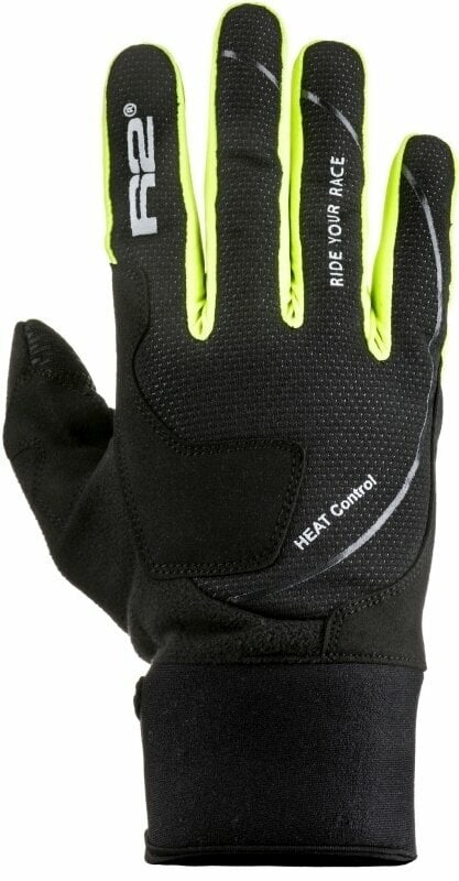 Ski-handschoenen R2 Blizzard Gloves Black/Neon Yellow M Ski-handschoenen