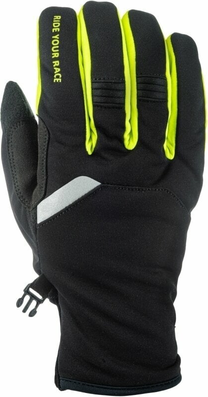 Lyžiarske rukavice R2 Storm Gloves Black/Neon Yellow L Lyžiarske rukavice