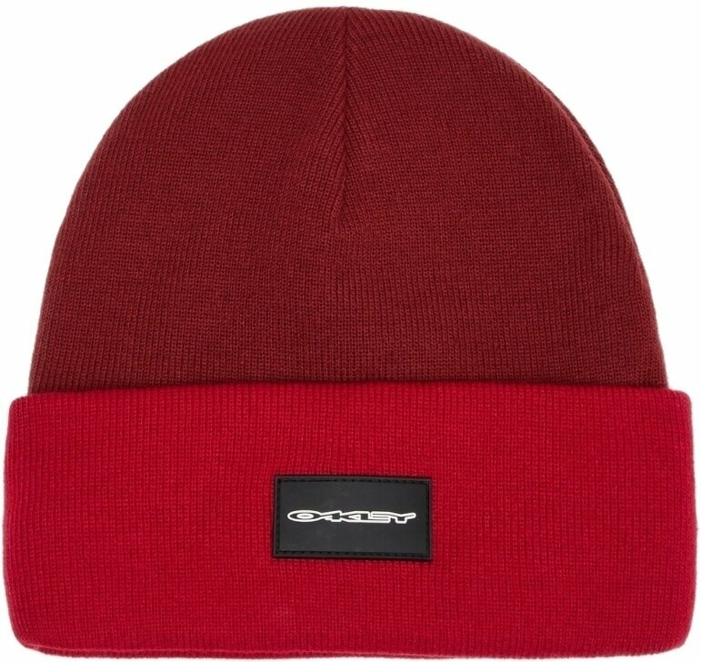 Lyžařská čepice Oakley Tc Stretch Logo Beanie Red Line/Iron Red UNI Lyžařská čepice