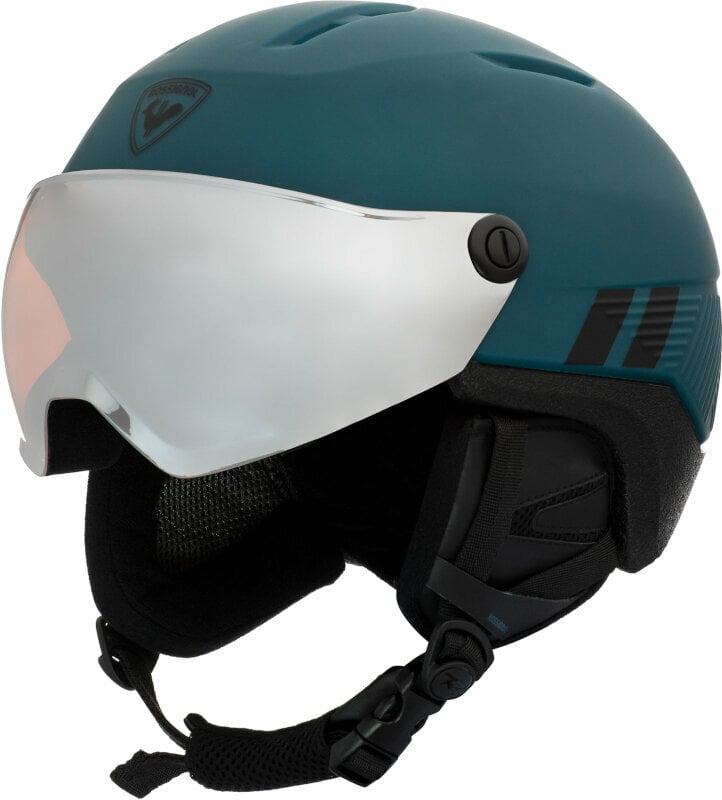 Lyžařská helma Rossignol Fit Visor Impacts Blue L/XL (59-63 cm) Lyžařská helma