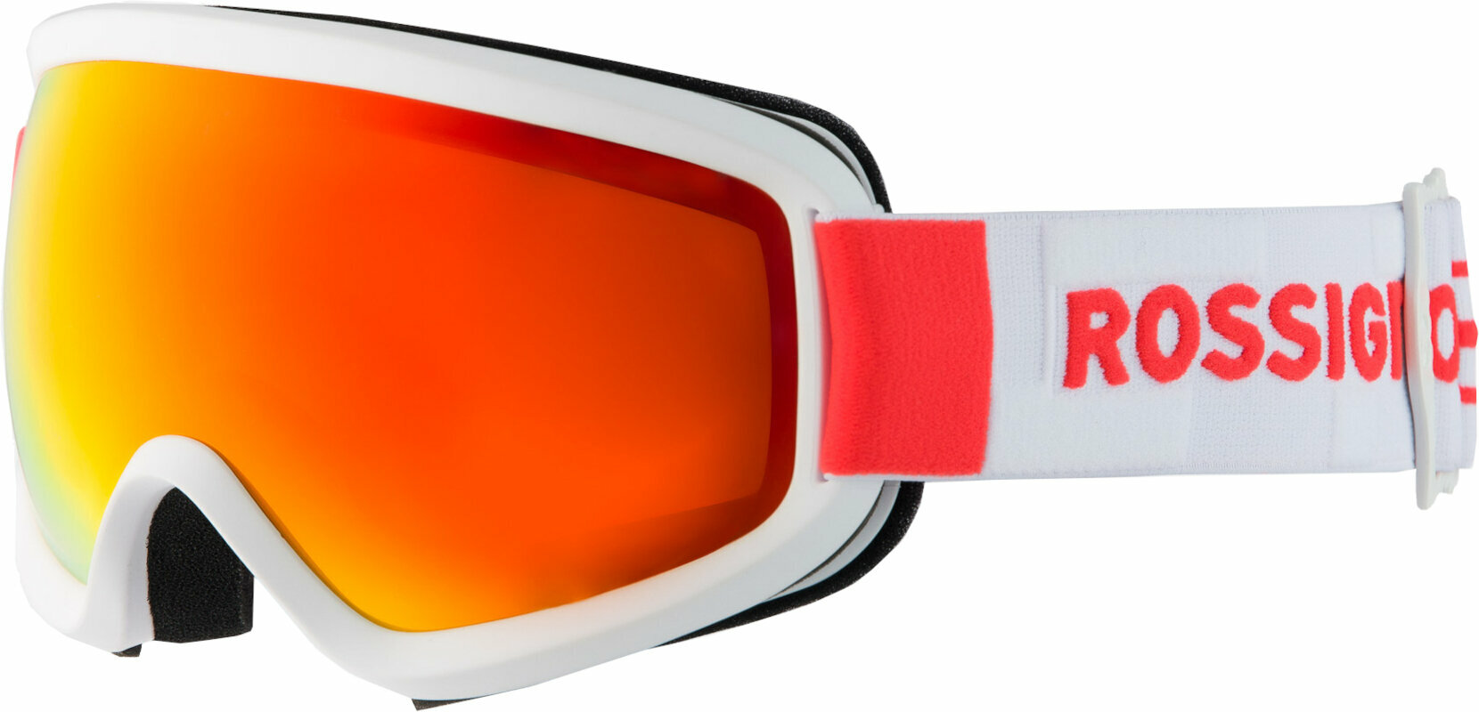 Masques de ski Rossignol Ace Hero White/Orange Red Mirror/Yellow Masques de ski