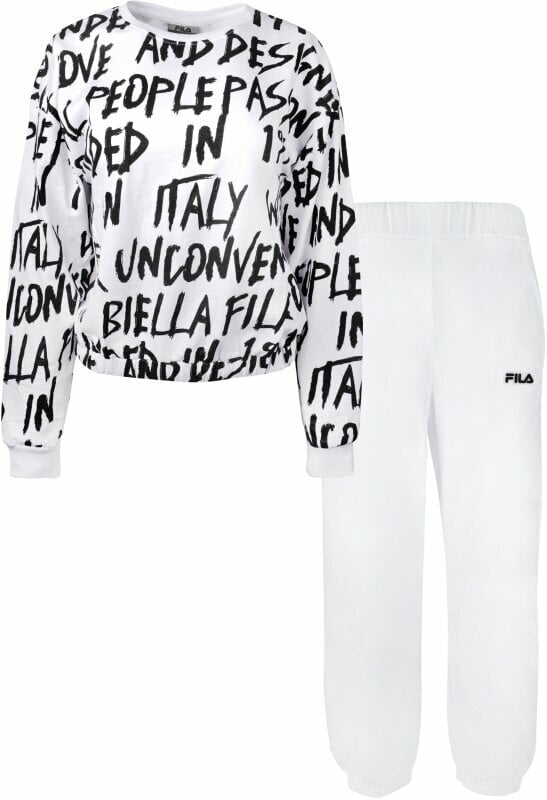 Fitness fehérnemű Fila FPW4100 Woman Pyjamas White M Fitness fehérnemű