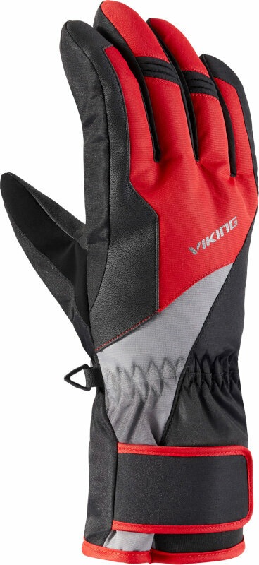 Hiihtohanskat Viking Santo Gloves Black/Red 8 Hiihtohanskat