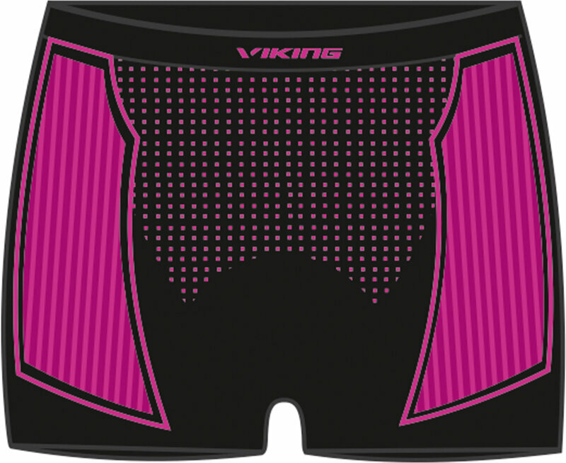 Roupa interior térmica Viking Etna Lady Boxer Shorts Black XS Roupa interior térmica
