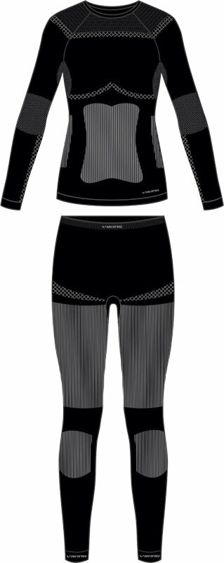 Thermo ondergoed voor dames Viking Ilsa Lady Set Thermal Underwear Black/Grey S Thermo ondergoed voor dames