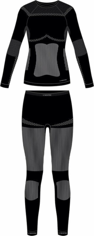 Sous-vêtements thermiques Viking Ilsa Lady Set Thermal Underwear Black/Grey L Sous-vêtements thermiques