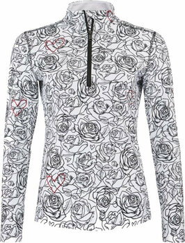 T-shirt/casaco com capuz para esqui Head Rebels Allover Midlayer Women White/Black L Ponte - 1