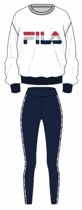 Sous-vêtements de sport Fila FPW4098 Woman Pyjamas White/Blue XS Sous-vêtements de sport