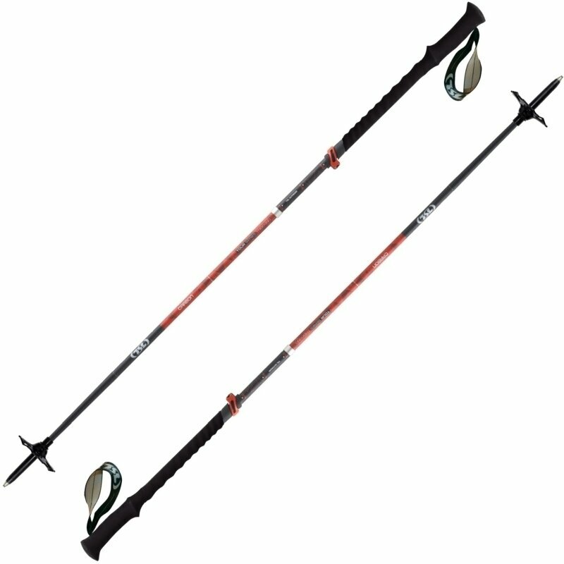 Trekking Stöcke TSL Tour Carbon 5 Cross Twist Red 110 - 130 cm Trekkingstöcke