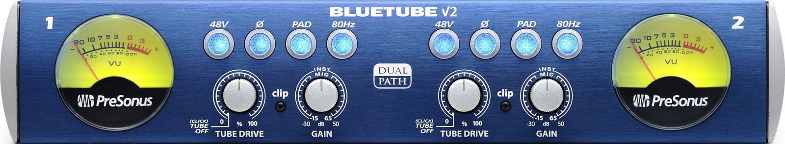 Pré-amplificador de microfone Presonus Blue Tube DP Pré-amplificador de microfone